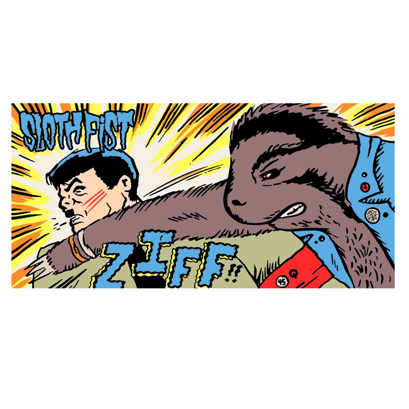 Sloth Fist "Punch a Nazi" Sticker