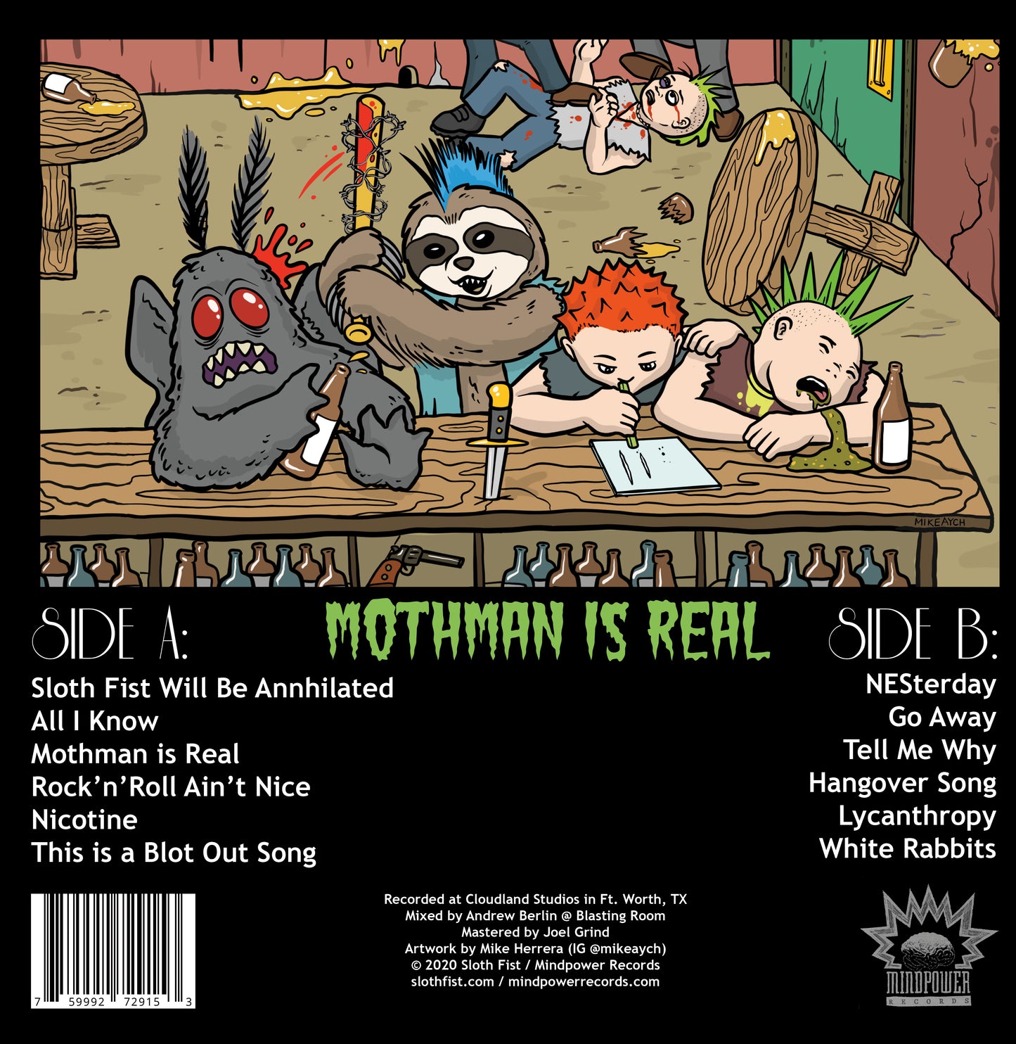 Sloth Fist "Mothman is Real" 12" LP