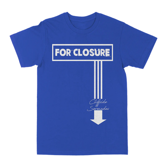 For Closure "Cliffside Serenades" Royal Blue T-Shirt (click for alternate purchase link)